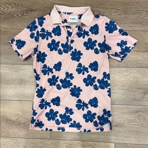 Goodfellow & Co Pink and Blue Floral Polo
